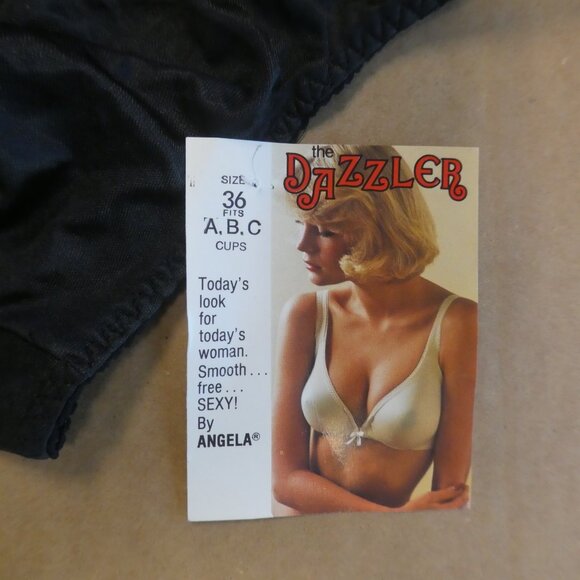 Angela The Dazzler Bra - Size 36 -fits A, B and C Cups - Black - Picture 2 of 5